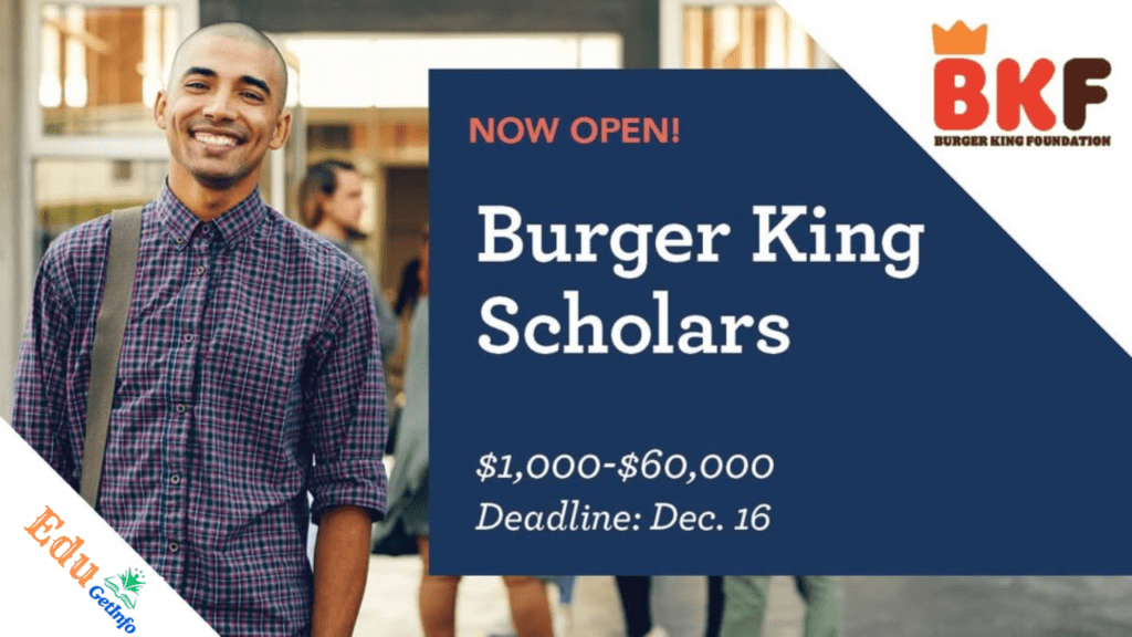 This is image about Burger King Scholarship.