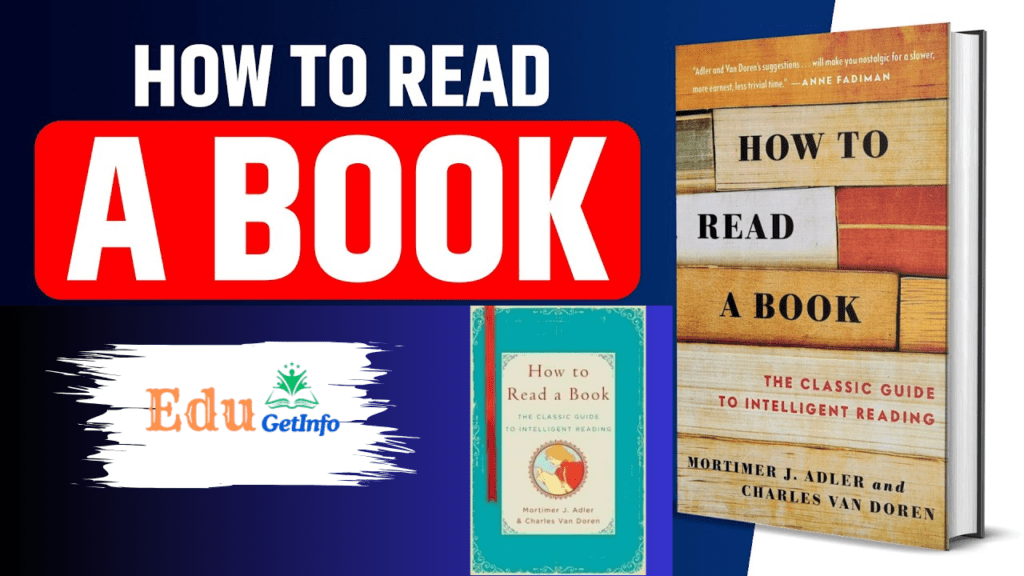 This image shows the book of how to read a book by Mortimer J. Adler and Charles Van Doren.